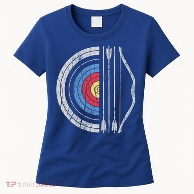 Archery Target Bow And Arrow Archer Retro Vintage Gift Women's T-Shirt