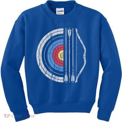 Archery Target Bow And Arrow Archer Retro Vintage Gift Kids Sweatshirt