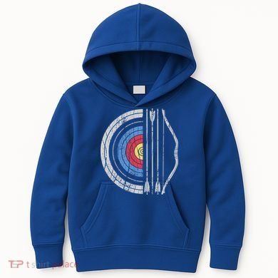 Archery Target Bow And Arrow Archer Retro Vintage Gift Kids Hoodie