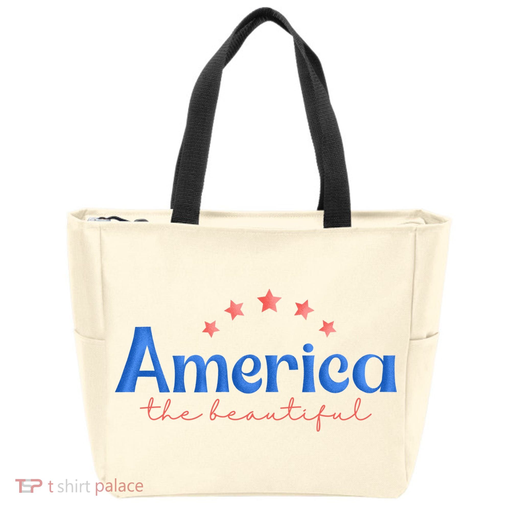 America The Beautiful 4th Of July Star Tote Bag