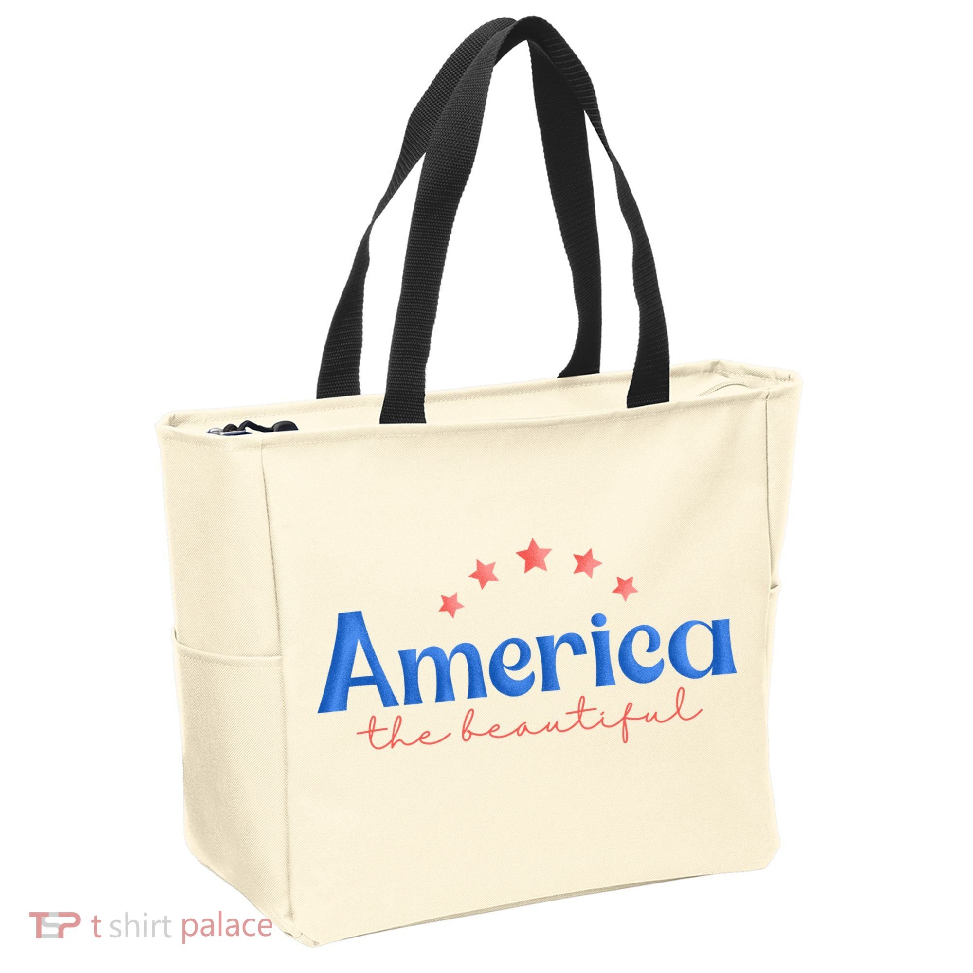 America The Beautiful 4th Of July Star Tote Bag