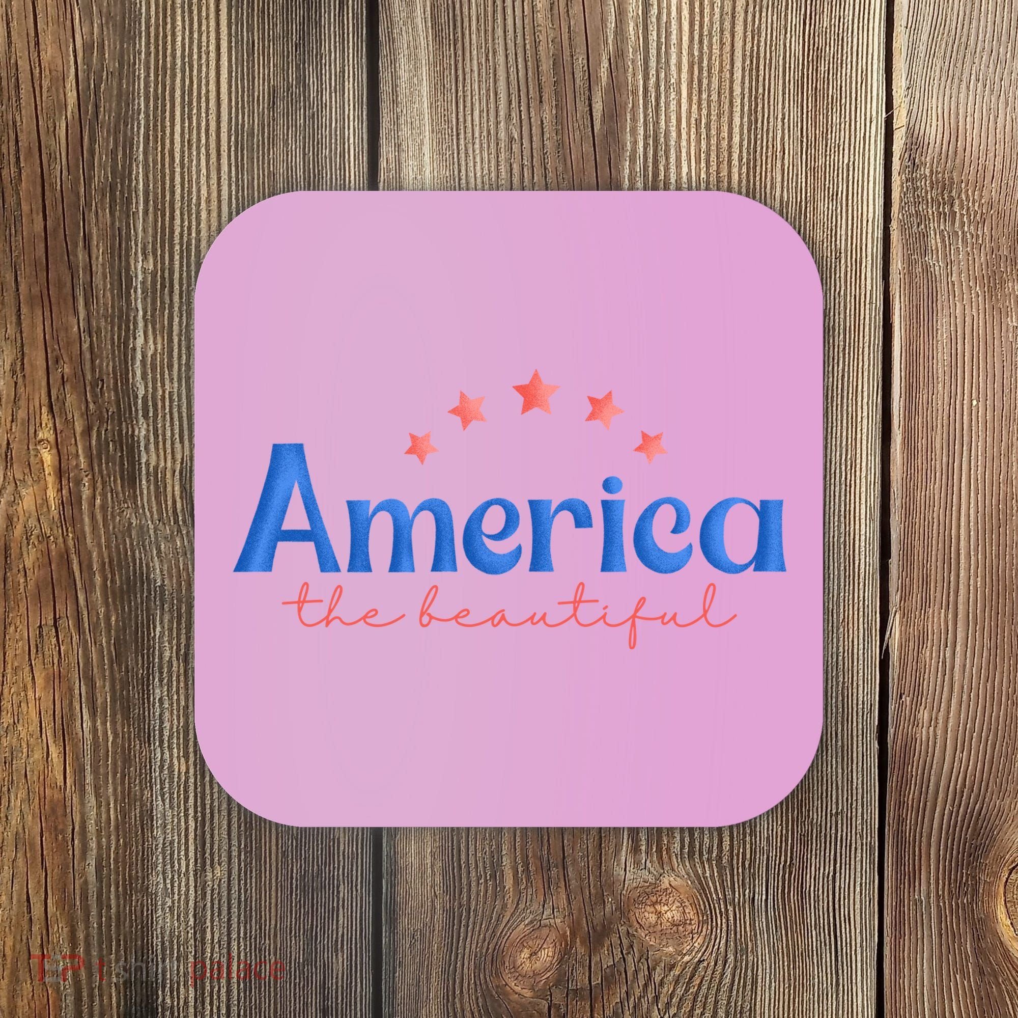 America The Beautiful 4th Of July Star Coaster