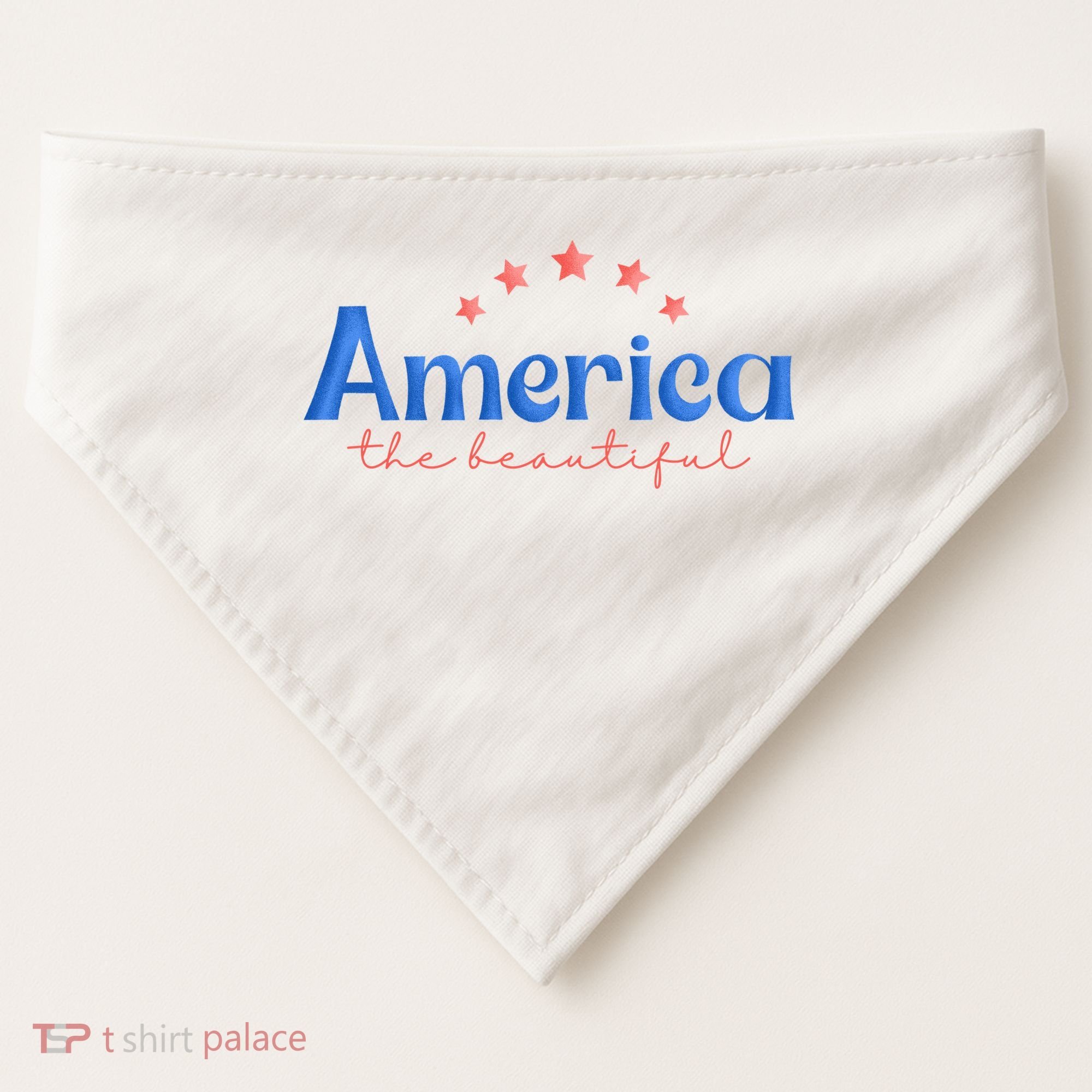 America The Beautiful 4th Of July Star USA-Made Doggie Bandana
