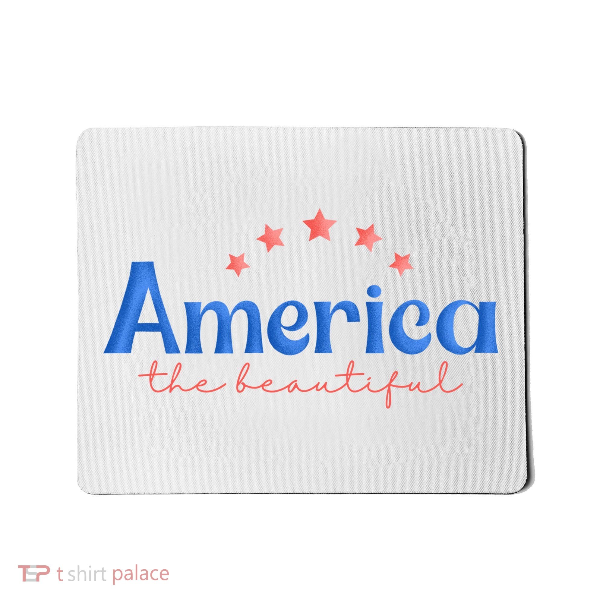 America The Beautiful 4th Of July Star Mousepad