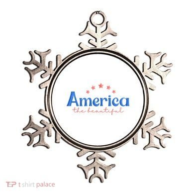 America The Beautiful 4th Of July Star Ornament