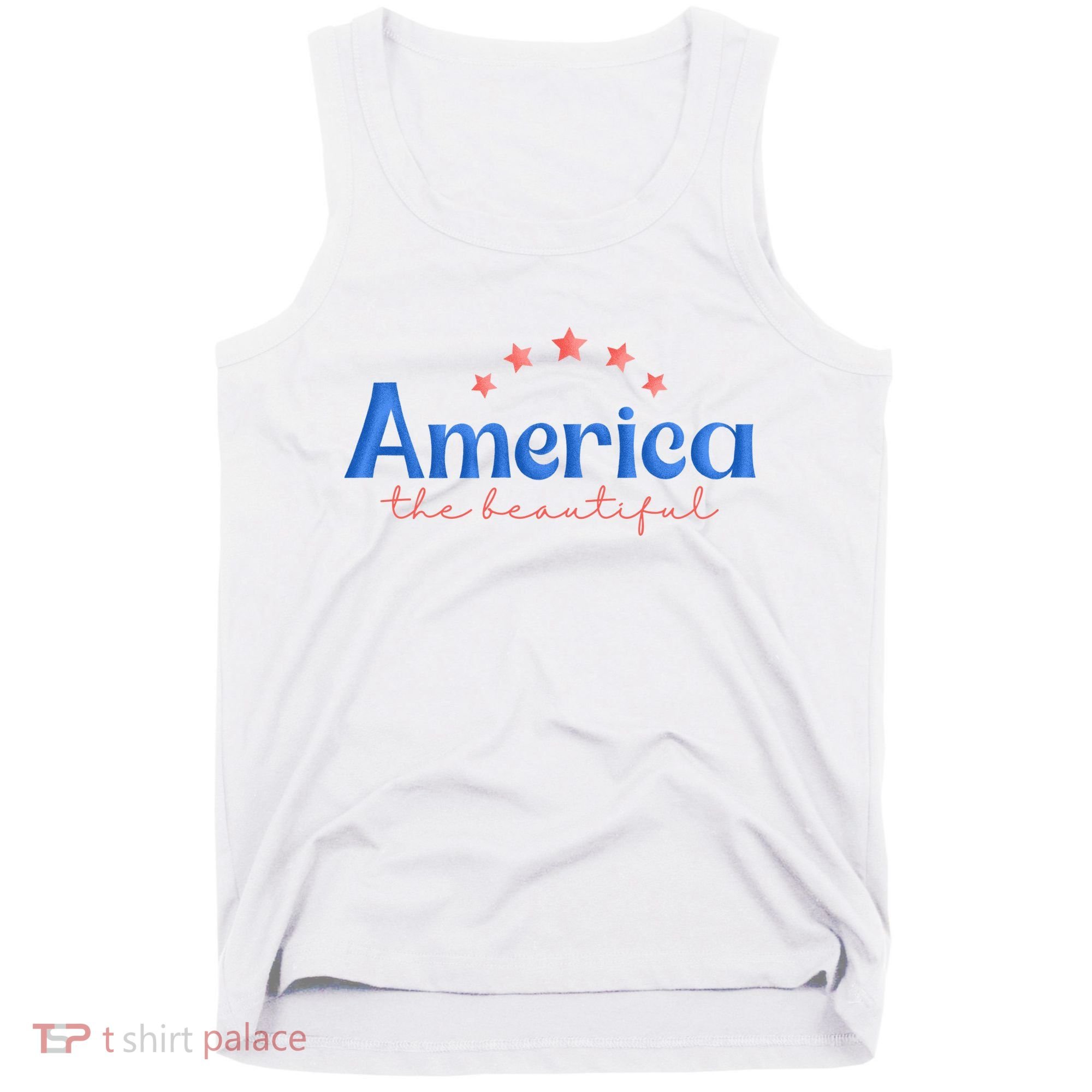 America The Beautiful 4th Of July Star Tank Top
