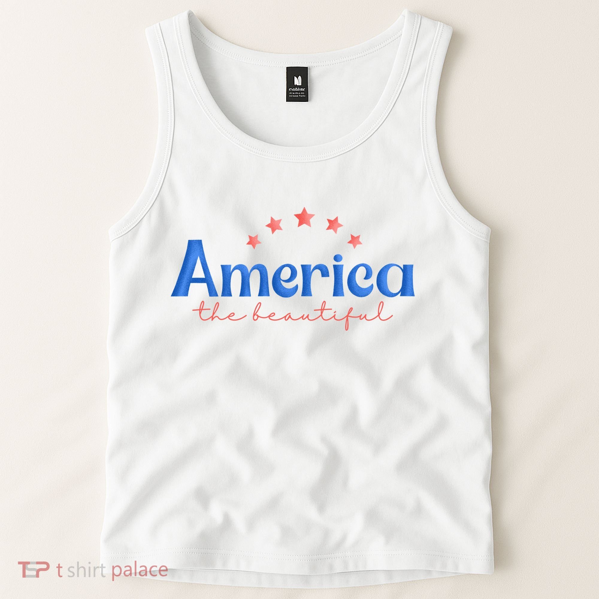 America The Beautiful 4th Of July Star Tank Top