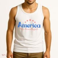 America The Beautiful 4th Of July Star Tank Top thumb 3