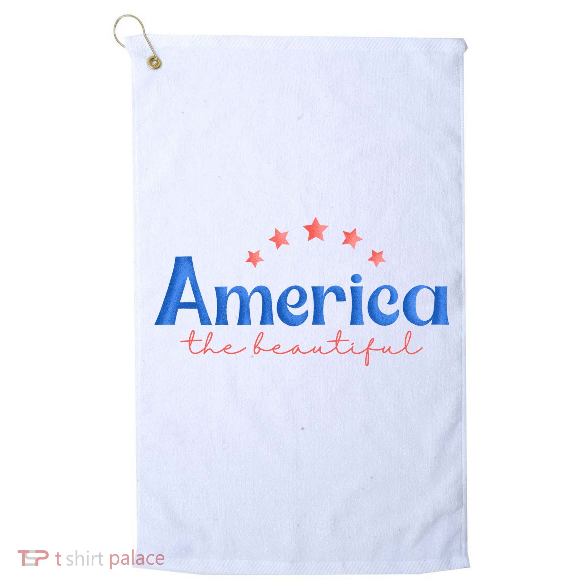 America The Beautiful 4th Of July Star Golf Towel