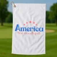America The Beautiful 4th Of July Star Golf Towel thumb 1