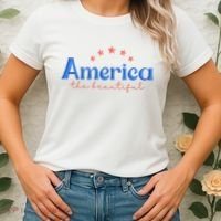 America The Beautiful 4th Of July Star Women's T-Shirt thumb 2