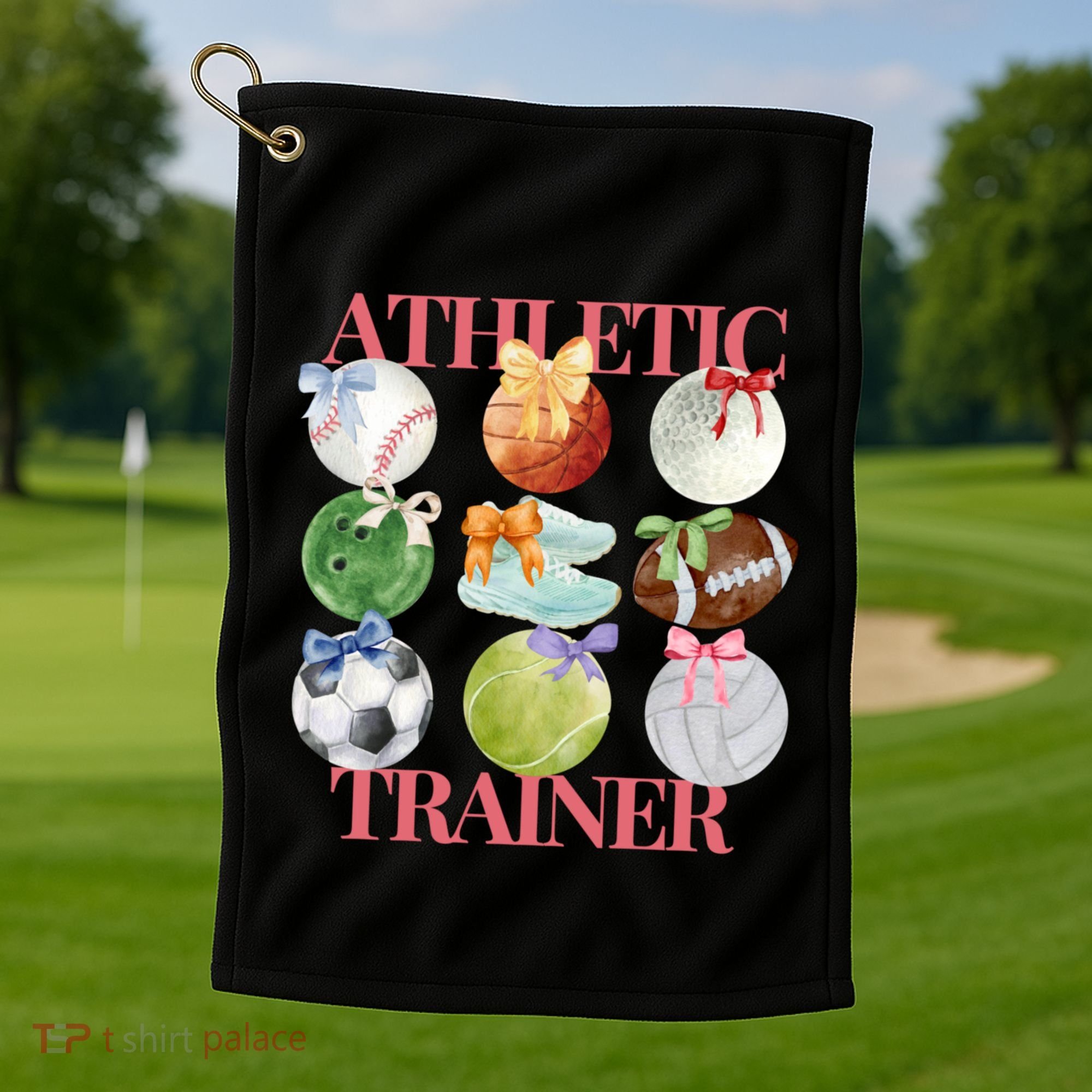 Athletic Trainer Bow Sports Golf Towel