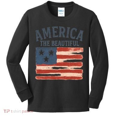 America The Beautiful Kids Long Sleeve Shirt