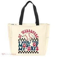 At The Ballpark Is Where I Spend Most Of My Days Tote Bag thumb 0