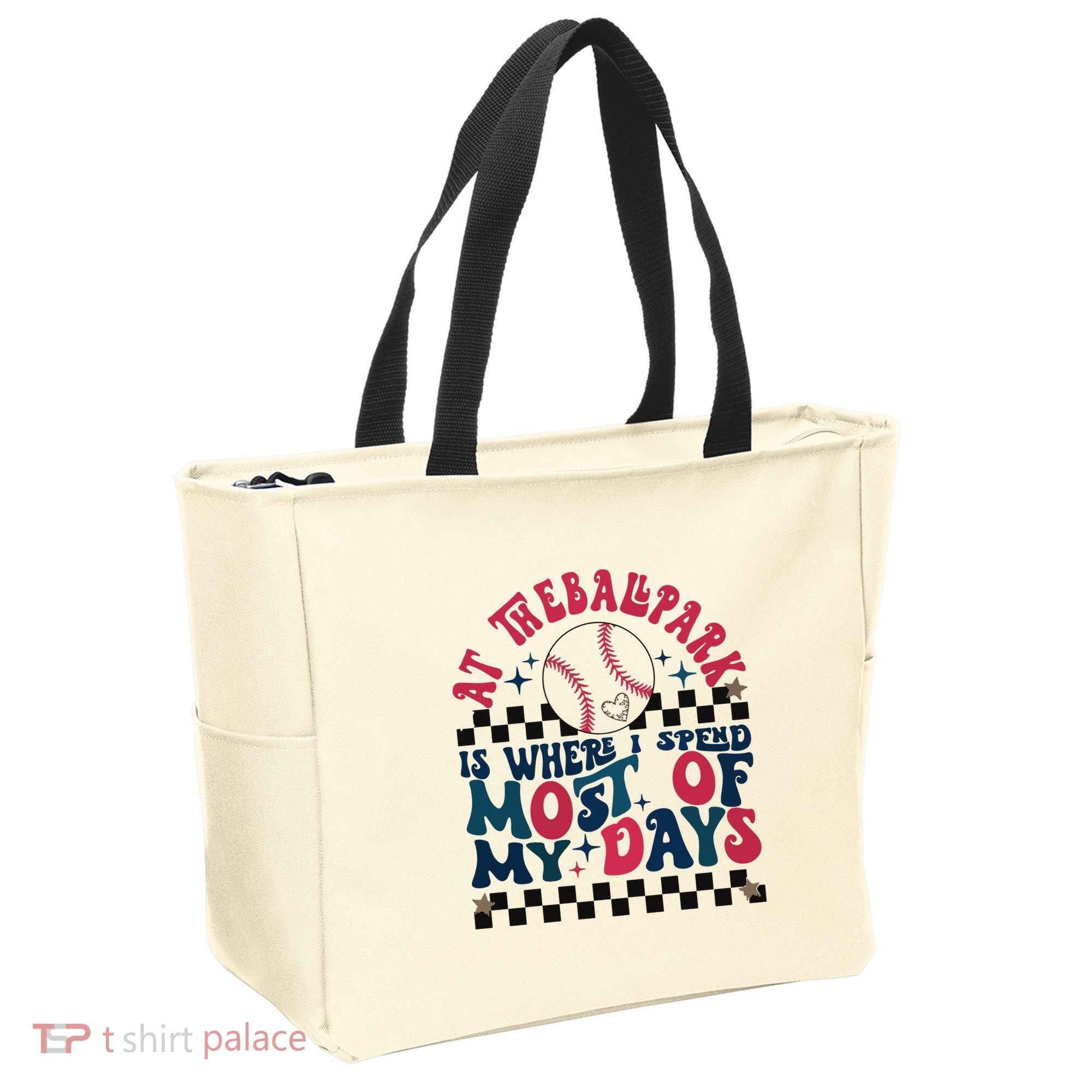At The Ballpark Is Where I Spend Most Of My Days Tote Bag