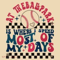 At The Ballpark Is Where I Spend Most Of My Days Tote Bag thumb 4