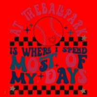 At The Ballpark Is Where I Spend Most Of My Days Santa Hat thumb 1