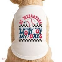 At The Ballpark Is Where I Spend Most Of My Days Doggie Tank thumb 0