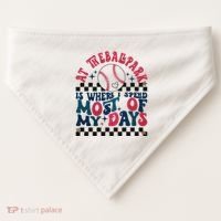 At The Ballpark Is Where I Spend Most Of My Days USA-Made Doggie Bandana thumb 0