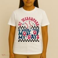 At The Ballpark Is Where I Spend Most Of My Days T-Shirt thumb 4