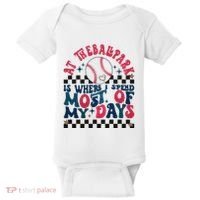 At The Ballpark Is Where I Spend Most Of My Days Baby Bodysuit thumb 0