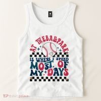 At The Ballpark Is Where I Spend Most Of My Days Tank Top thumb 2