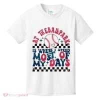 At The Ballpark Is Where I Spend Most Of My Days Kids T-Shirt thumb 0