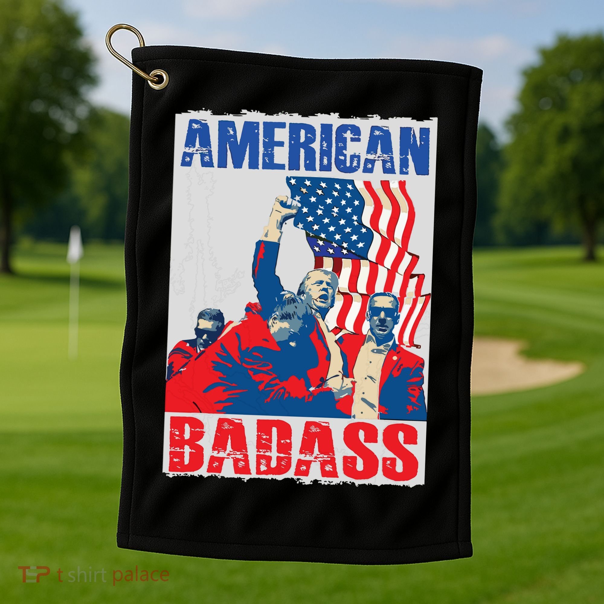 American Trump Badass Golf Towel