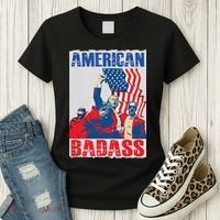 American Trump Badass Women's T-Shirt thumb 3
