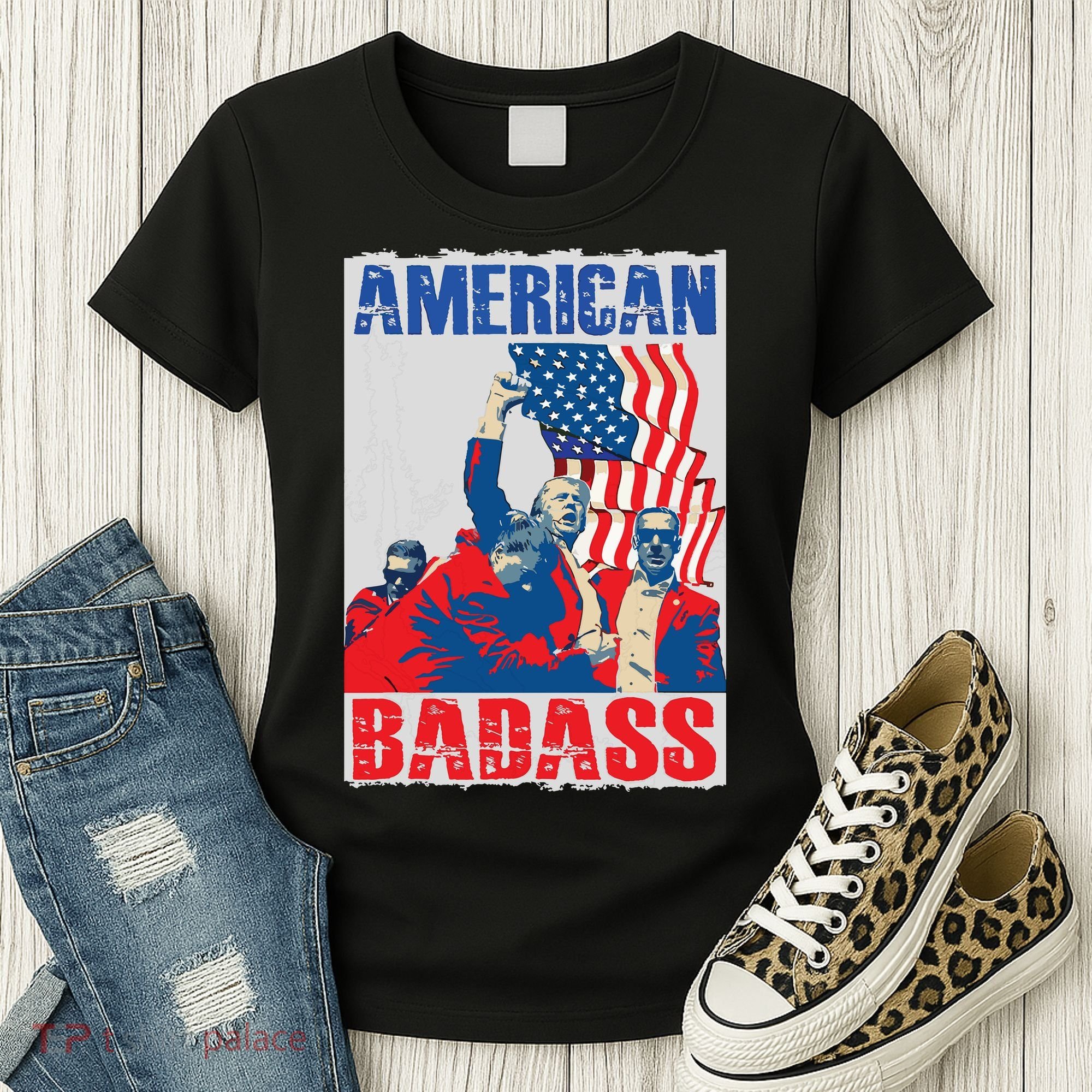 American Trump Badass Women's T-Shirt