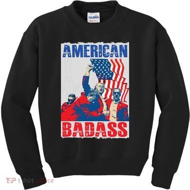 American Trump Badass Kids Sweatshirt