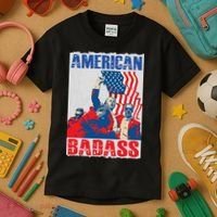 American Trump Badass Kids T-Shirt thumb 3