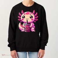 Axolotl Tea Bubble Tea Anime Kawaii Axolotl Women's Sweatshirt thumb 0