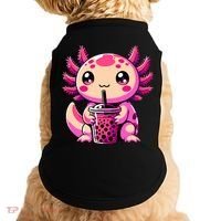 Axolotl Tea Bubble Tea Anime Kawaii Axolotl Doggie Tank thumb 0