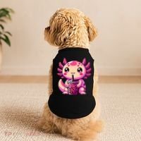 Axolotl Tea Bubble Tea Anime Kawaii Axolotl Doggie Tank thumb 2