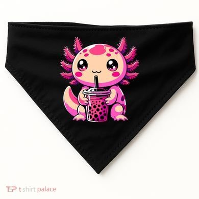 Axolotl Tea Bubble Tea Anime Kawaii Axolotl USA-Made Doggie Bandana