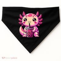 Axolotl Tea Bubble Tea Anime Kawaii Axolotl USA-Made Doggie Bandana thumb 0