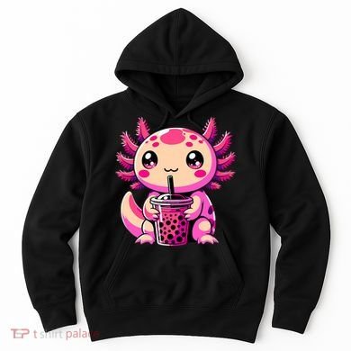 Axolotl Tea Bubble Tea Anime Kawaii Axolotl Hoodie