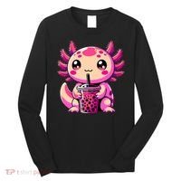 Axolotl Tea Bubble Tea Anime Kawaii Axolotl Long Sleeve Shirt thumb 0