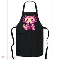 Axolotl Tea Bubble Tea Anime Kawaii Axolotl Apron thumb 0