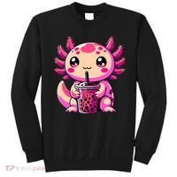 Axolotl Tea Bubble Tea Anime Kawaii Axolotl Sweatshirt thumb 0