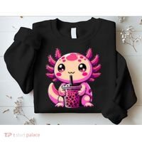 Axolotl Tea Bubble Tea Anime Kawaii Axolotl Sweatshirt thumb 2