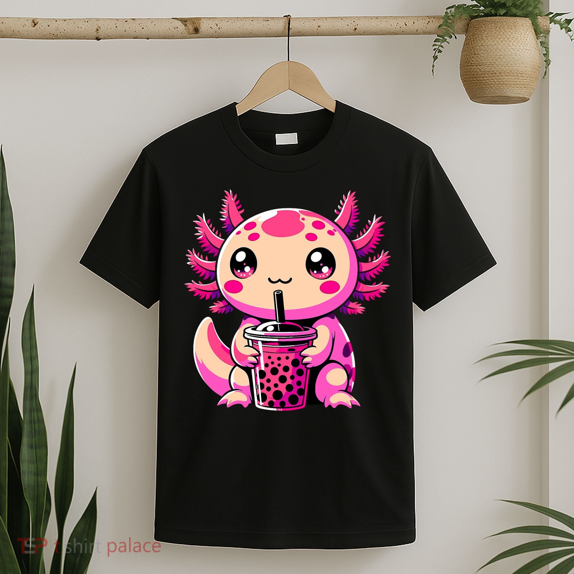 Axolotl Tea Bubble Tea Anime Kawaii Axolotl T-Shirt