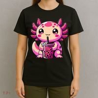 Axolotl Tea Bubble Tea Anime Kawaii Axolotl T-Shirt thumb 4