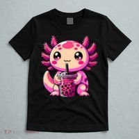 Axolotl Tea Bubble Tea Anime Kawaii Axolotl T-Shirt thumb 5