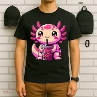 Axolotl Tea Bubble Tea Anime Kawaii Axolotl T-Shirt thumb 6