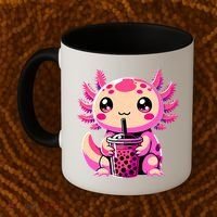 Axolotl Tea Bubble Tea Anime Kawaii Axolotl Coffee Mug thumb 2