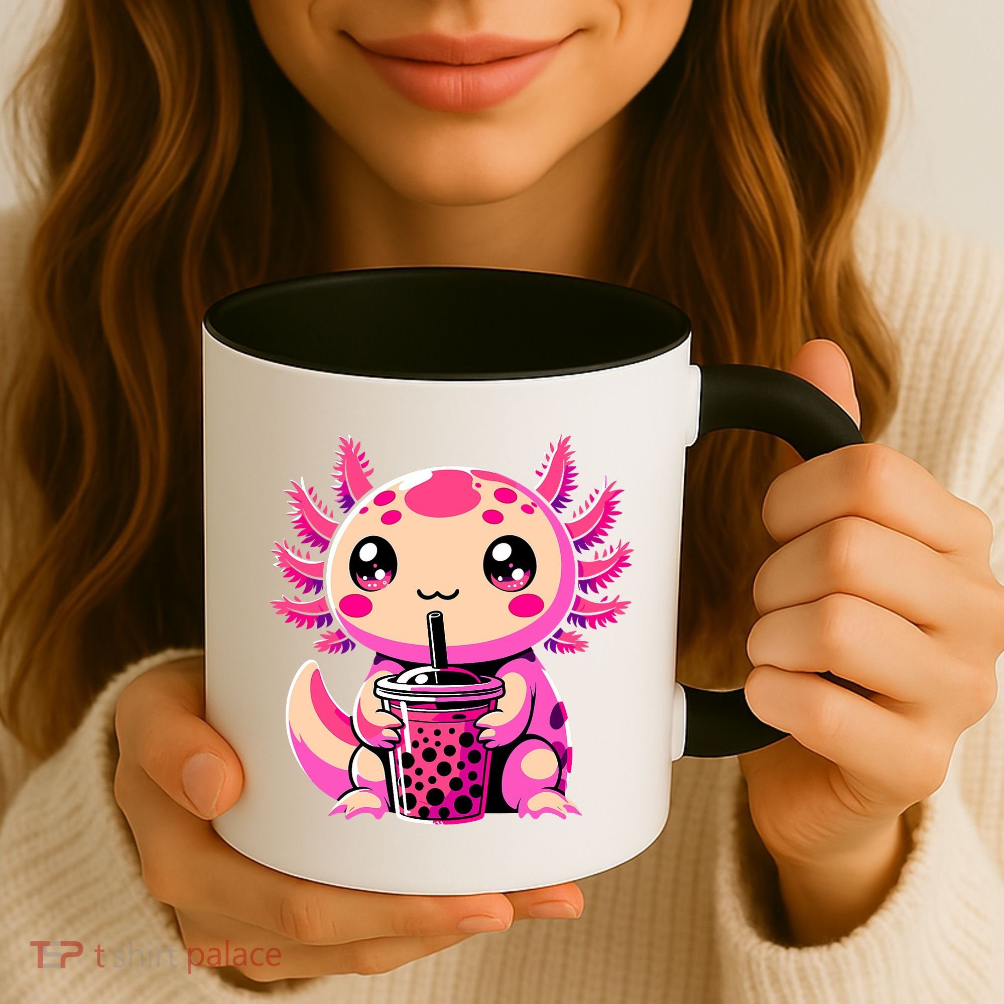 Axolotl Tea Bubble Tea Anime Kawaii Axolotl Coffee Mug