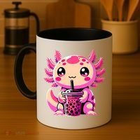 Axolotl Tea Bubble Tea Anime Kawaii Axolotl Coffee Mug thumb 4
