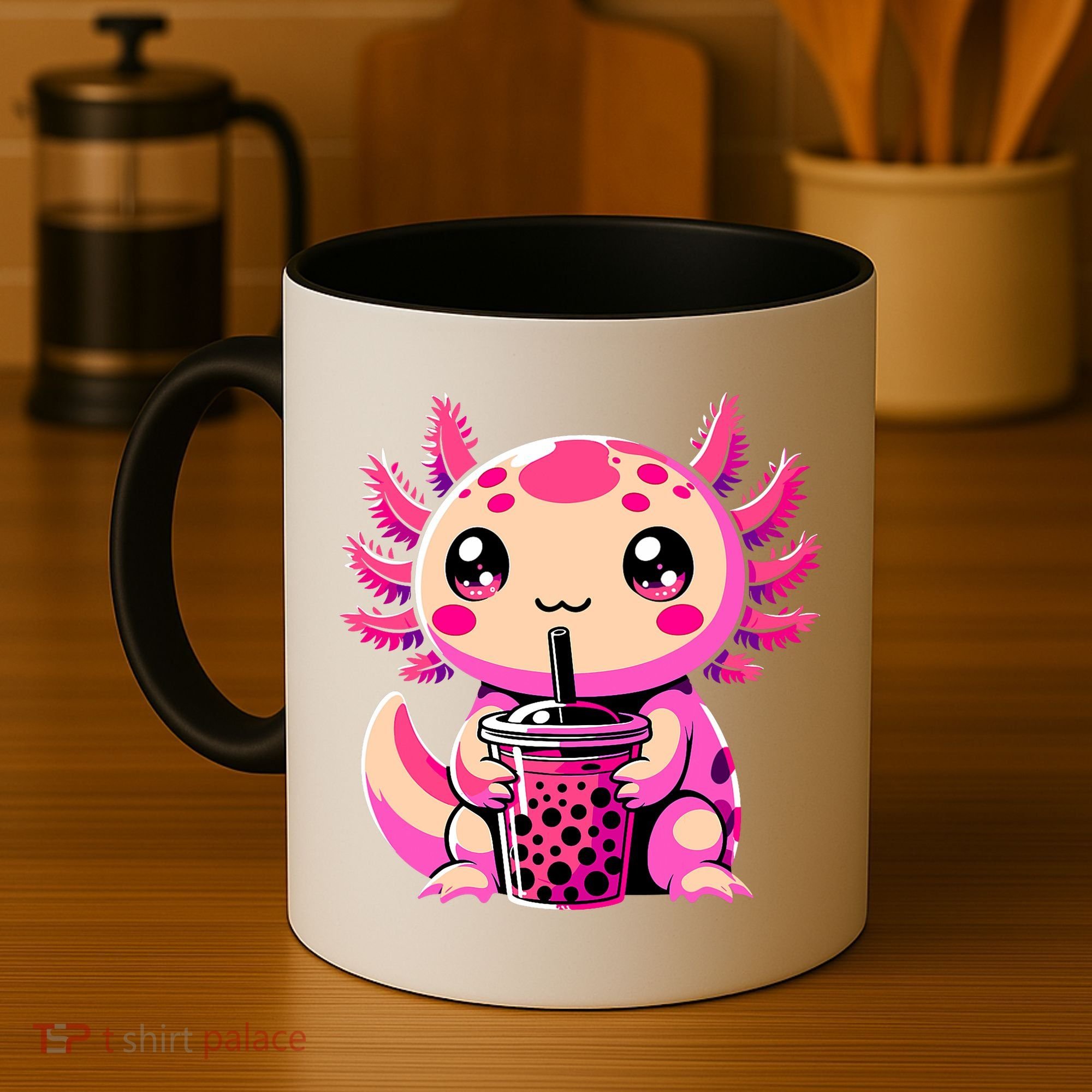 Axolotl Tea Bubble Tea Anime Kawaii Axolotl Coffee Mug